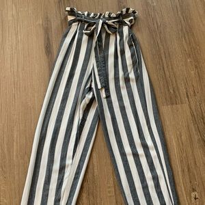 Striped linen pants